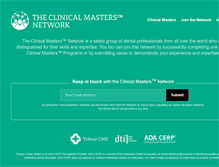 Tablet Screenshot of clinical-masters.com